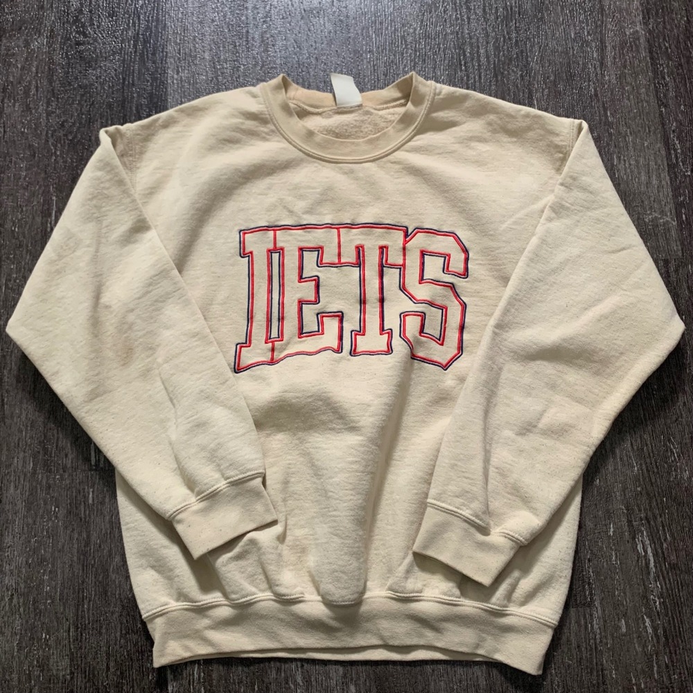 Iets Frans Crewneck Sweatshirt Cream‎ College Style Graphic Pullover Flaw